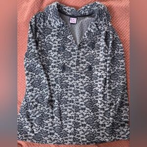 Stylish Lace Pattern Pea Coat Light Weight Jacket .